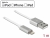 83772 Delock USB adat- és töltőkábel iPhone™, iPad™ és iPod™ 1 m készülékhez fehér LED-jelzéssel small