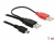 82447 Delock Cable 2 x USB2.0-A male > USB mini 5-pin small