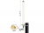 12433 Delock LTE Antenna SMA plug 2 - 6,5 dBi 27 cm omnidirectional fixed pole mount white outdoor small