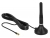 12585 Delock LTE Antenna SMA plug 2 - 3 dBi 11 cm fixed omnidirectional with magnetic base and connection cable RG-174 A/U 3 m outdoor black small