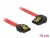 83961 Delock SATA 6 Gb/s kabel ravan do zakrivljen lijevo 10 cm crveni small