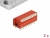 66131 Delock DIP prekidač oblika klavirske tipke 10 znamenke 2,54 mm visina THT, okomiti crveni, 2 komada small