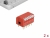 66125 Delock Přepínač DIP, klavírní, 6-číslicový, rozchod 2,54 mm, THT vertikální, červený, 2 ks small