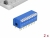 66146 Delock Přepínač DIP, klavírní, 10-číslicový, rozchod 2,54 mm, THT vertikální, modrý, 2 ks small