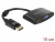 65596 Delock Adapter DisplayPort 1.1 hane > HDMI / VGA hona svart small