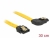 82496 Delock SATA 3 Gb/s kabel ravan do desno zakrivljen 30 cm žuti small