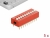 66070 Delock DIP-glidkontakt 10-siffrig 2,54 mm vinkling THT vertikal röd 5 delar small