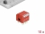 66124 Delock Přepínač DIP, klavírní, 4-číslicový, rozchod 2,54 mm, THT vertikální, červený, 10 ks small