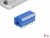 66144 Delock Přepínač DIP, klavírní, 8-číslicový, rozchod 2,54 mm, THT vertikální, modrý, 5 ks small