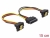 60128 Delock Kabel Power SATA 15 Pin > 2 x SATA HDD mit Metallclip– gewinkelt  small