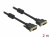 83107 Delock Cablu prelungitor cu conector tată DVI 24+5 > conector mamă DVI 24+5, de 2 m, negru small