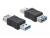 66497 Delock Blokátor přenosů dat ze zástrčkového adaptéru USB 3.0 Typu-A na zásuvkový Typu-A small