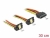 60159 Delock 15 pin-es SATA kábel bemeneti záró funkcióval > 2 x 15 pin-es SATA tápcsatlakozó kimeneti 30 cm small