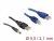 82461 Delock Cable Set 2 x USB-A to DC + USB-B 30 cm small