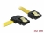 82493 Delock SATA 3 Gb/s Cable straight to left angled 50 cm yellow small