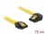 82826 Delock SATA 6 Gb/s Cable straight to left angled 70 cm yellow small
