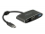 62992 Delock Adapter USB Type-C™ male > VGA female (DP Alt Mode) + USB Type-A + USB Type-C™ PD small