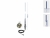 12574 Delock 477 MHz Antenna UHF plug 4.5 dBi 108 cm omnidirectional fixed with connection cable RG-58 C/U 4.5 m outdoor white small