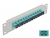 66784 Delock 10″ fiberoptisk patchpanel 12 portar SC-simplex aqua 1U grå small