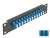 66765 Delock Panou de conexiuni pentru cabluri de fibră optică de 10″ 12 Port LC Duplex, albastru, 1U negru small