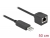 64163 Delock Szeregowy kabel połączeniowy z czipsetem FTDI, USB 2.0 Typu-A męski na RS-232 RJ45 żeński, 50 cm, czarny small