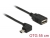 83355 Delock Καλώδιο σπιράλ USB 2.0 Τύπου Mini-B αρσενικό γωνίας 90° > USB 2.0 Τύπου-A θηλυκό OTG 55 cm small