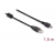 82252 Delock USB 2.0-kabel, Typ-A hane > USB 2.0 Mini-B hane, 1,5 m svart small