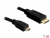 82868 Delock Cable High Speed HDMI with Ethernet micro D-male > mini C-male 1 m small