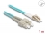 87910 Delock Fiber Optical Cable with metal armouring LC Duplex to SC Duplex Multi-mode OM3 1 m small
