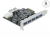 89355 Delock Placă PCI Express x1 > 5 x extern + 2 x intern USB 3.0 small