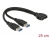 83910 Delock Kabel USB 3.0 Pfostenstecker > 2 x USB 3.0 Typ-A Stecker 25 cm small