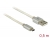 83915 Delock Data and Charging Cable USB Type-A male > USB Type Micro-B male with textile shielding white 50 cm small