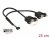 84832 Delock Kabel USB 2.0 stifthuvud hona 2,00 mm 10-stift > 2 x USB 2.0 Type-A hona 25 cm panelmonterad small