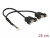 84839 Delock Cavo per connettore USB 2.0 femmina da 1,25 mm a 8 pin > 2 x USB 2.0 Tipo-A femmina a pannello da 25 cm small