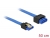 84973 Delock Extension cable SATA 6 Gb/s receptacle straight > SATA plug straight 50 cm blue latchtype small