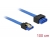 84975 Delock Extension cable SATA 6 Gb/s receptacle straight > SATA plug straight 100 cm blue latchtype small