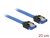 84977 Delock SATA-kábel, 6 Gb/s, hüvely, egyenes > SATA hüvely, egyenes, 20 cm, kék aranyszínű kapcsokkal small