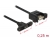 85109 Delock Cable USB 2.0 Micro-B female panel-mount > USB 2.0 Type-A female panel-mount 25 cm small