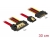 85228 Delock Cable SATA 6 Gb/s 7 pin receptacle + SATA 15 pin power plug > SATA 22 pin receptacle straight metal 30 cm small