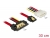 85230 Delock Cable SATA 6 Gb/s 7 pin receptacle + Molex 4 pin power plug > SATA 22 pin receptacle straight metal 30 cm small