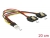 85236 Delock Cable de alimentación para disquete de 4 contactos macho > 2 x SATA hembra de 15 contactos de metal y 20 cm small