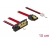 85239 Delock Cable SATA 6 Gb/s 7 pin receptacle + 2 pin power female > SATA 22 pin receptacle downwards angled (5 V) metal 10 cm small