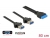 85244 Delock Cable USB 3.0 pin header female 2.00 mm 19 pin > 2 x USB 3.0 Type-A female panel-mount 80 cm small