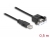 85461 Delock Kábel, USB 2.0-s A típusú bementi csatlakozós > USB 2.0-s A-típusú csatlakozóhüvely, panelrögzítés, 0,5 m small