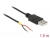 85664 Delock Kabel USB 2.0 Typ-A samec > 2 x dráty bez konektoru 1,5 m Raspberry Pi small