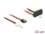 85517 Delock Cable SATA 6 Gb/s 7 pin receptacle + Floppy 4 pin power receptacle > SATA 22 pin receptacle upwards angled metal 30 cm small