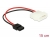 85638 Delock Power Cable Molex 4 pin plug to Slim SATA 6 pin receptacle 15 cm small