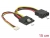 85673 Delock Napájecí kabel SATA 15 pin samice > Molex 4 pin samec + 4 pin napájení small