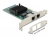 88502 Delock Κάρτα PCI Express x2 προς 2 x Gigabit LAN small
