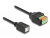 66250 Delock USB 2.0-kabel Typ-B hona till Anslutningsplintadapter med tryckknapp 15 cm small